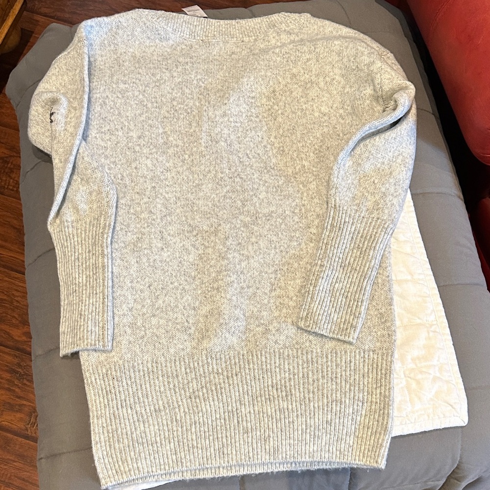 White House Black Market tunic Sweater with sequined Holiday/winter Design - Picture 3 of 4